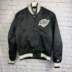 Vintage Starter Los Angeles Kings Varsity Jacket Satin Quilted Size Small